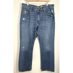 Ariat Loop Lock Jeans Men's Sz 38X34 Blue Denim Western Cowboy Work Straight Leg